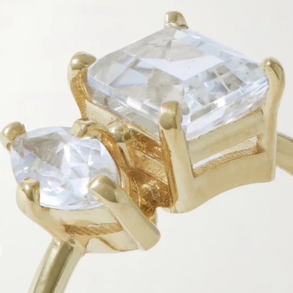 New Double Date Toi Et Moi Topaz Gold Ring from Stone and Strand collection. - Picture 4 of 9